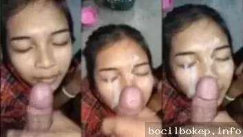 Sembur sperma ke wajah pacar nakal super hot
